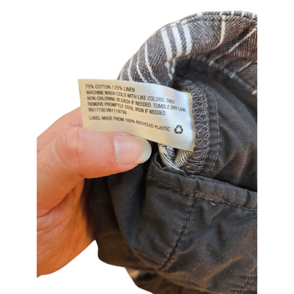 Goodfellow Linden short gray and white stripes, size 30 - Picture 5 of 5